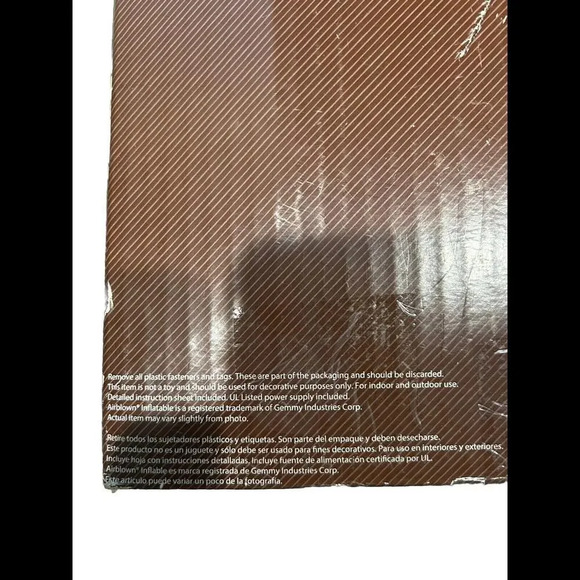 Gemmy Airblown Inflatable 6 Foot Turkey Thanksgiving Pilgrim Hat Lights up - Picture 4 of 5